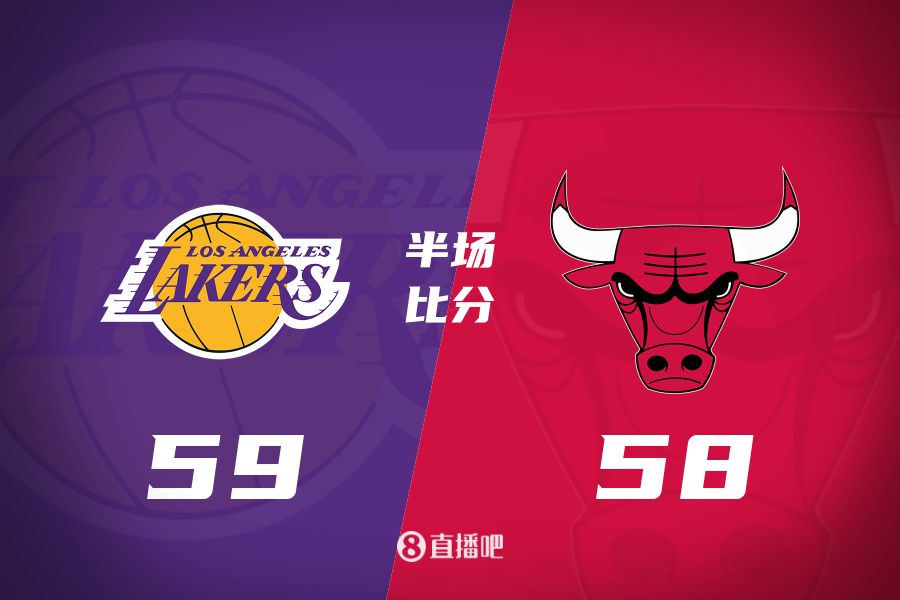 文森特壓哨三分&詹姆斯10+5+7！湖人半場(chǎng)反超公牛1分
